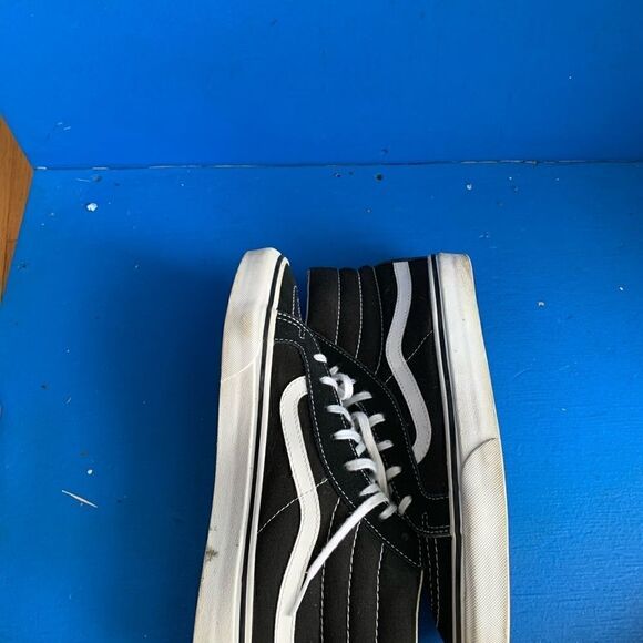 Men's Size 7.5 VANS Checkerboard High Tops Skate Skateboard Shoes Sneakers Suede - Picture 10 of 16